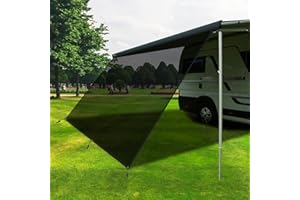 LIROPAU Vorderwand für Markise, Winddurchlässige Vorderwand für Markise, Schutz vor Sonne und Hitze, 86% View Blocker Markisen, für Wohnwagen, Campingwagen, Wohnmobil - 2.43（H） X 3.05（W）