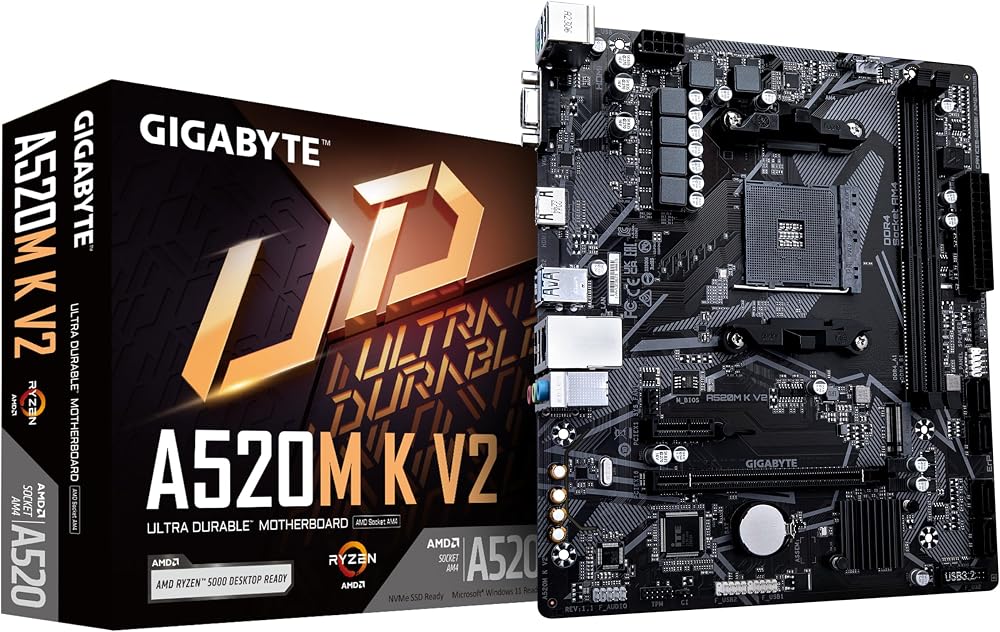 GIGABYTE ANAKART AMD AM4 MATX A520M K V2 1.0