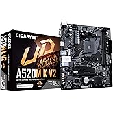 GIGABYTE Scheda madre A520M K V2 - Supporta CPU AMD Ryzen serie 5000 AM4, fino a 5100MHz DDR4 (OC), PCIe Gen3 x4 M.2, LAN GbE