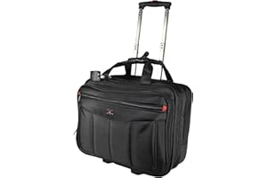 SWANBIJOUSX Trolley, Businesskoffer, Aktenkoffer, Pilotenkoffer, Aktentrolley mit Laptopfach, Dokumentasche, Handgepäck, Boardgepäck, Business-Akten-Trolley,