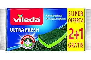 Vileda - Estropajo Ultra Fresh, formato 2+1, verde