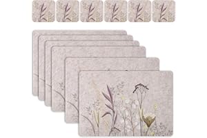 ‎CASAIDO Casaido Platzset Filz,Placemat,6er Tisch untersetzer-Set,Tischset Frühlingr,Tischsets Abwaschbar Platzsets aus Filz,Hitzebeständig rutschfest Platzdeckchen Tischunterlage