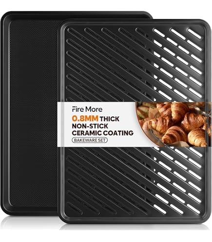 Teglia Per Biscotti In Ceramica NutriChef 33 Cm: Antiaderente, Resistente Al Calore (230°C)
