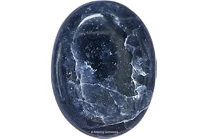 AMAZING GEMSTONE Iolite Crystal Palm Stone Natural Healing Stone for Chakra Balancing Spritual Good Luck