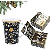 Carmani Mug en porcelaine décoré sur le thème de Noël 350 ml Carmani Mug en porcelaine décoré sur le thème de Noël 350 ml