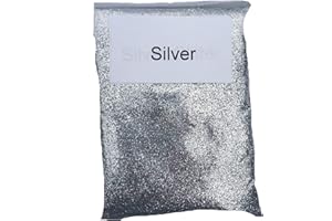 GENERIC 100g Fine Silver Craft Glitter Perfect for Arts & Crafts Project Fine Grade Sprinkle Sparkle Shine Bulk Resealable Bag Big Bag Christmas Grams Cheap Glitter. Lots of Colours Available.