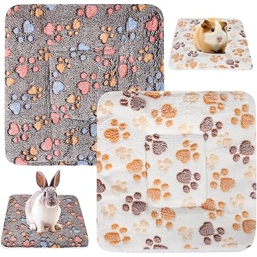 XZEIT 10 Stuks Cavia Dekens Hamster Fleece Kooi Liners Zachte Cavia Accessoires Kleine Dieren Huisdier Deken Slaap Beddengoed Matten Dierbenodigdheden voor Hond Puppy Kat