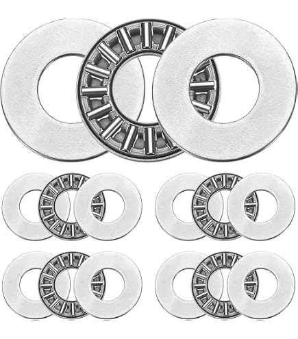 Roulements à Aiguilles De Poussée AXK1020 + Rondelles AS1020 - Alésage 10mm, Diamètre Ext. 20mm - Pour Tondeuse, Direction Assistée