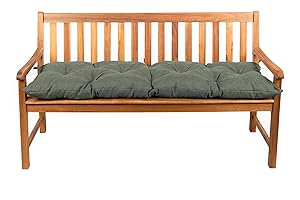 gutekissen Coussins pour Banc, Coussins pour balançoire de Jardin, siège LS (150x50, Vert foncé)