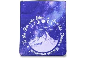 TAWDULL Zipper Book Sleeve, Waterproof The City of Starlight Fabric Book Cover, Padded Night Court Book Sleeves, Bookish Gifts Kindle Sleeve