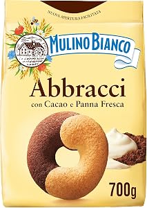 Mulino Bianco Biscotti Frollini Abbracci con Cacao e Panna Fresca 700 g