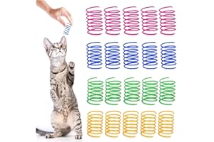 VDFJEK 40Pcs Cat Springs, Cat Toys, Cat Spring Toy, Cat Tunnel, Cat Spring, Cat Toy Spring, Cat Springs Toy, Cat Toys Springs, Spring Cat Toys, Springs for Cats, Cat Toy Springs(Random Colors)