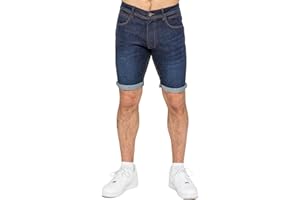 989Zé ENZO Mens Stretch Denim Shorts Above Knee Roll Up Summer Half Pant Jeans Bottoms