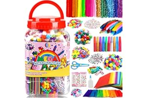 FUNZBO Bastelset für Kinder ab 3 4 5 6 7 8 Jahre Basteleimer Großpackung Bastelmaterial Bunte Bastelbedarf zum basteln für Mädchen und Jungen Ostern Geschenke Kinder