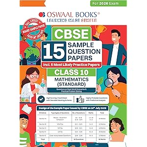Oswaal CBSE 15 Sample Question Papers Class 10 Mathematics Standard for 2026 Board Exam (As per CBSE Sample Question Paper is