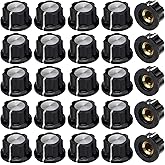 GTIWUNG 25 Stücke A01 Top Drehknöpfe für 6 mm Durchmesser Welle Potentiometer, Knopfoberseite Durchmesser