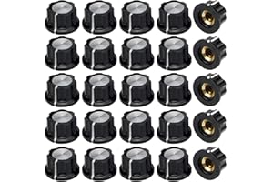GTIWUNG 25 Piezas A01 Potenciómetro De Baquelita Tapón Sombrero, Giratorio Perillas Potenciómetro, Potenciómetro Guitarra Eléctrica Perillas de Tono Perilla de Potenciómetro Control de Volumen
