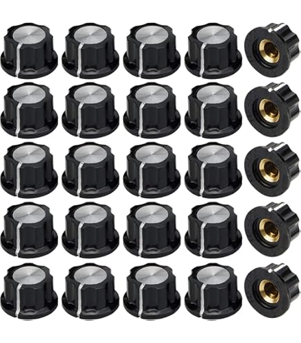 Volumeknop Aluminium Zwart geanodiseerd 14x16mm voor 6mm Potentiometer Volumeknop Aluminium Zwart geanodiseerd 14x16mm voor 6mm Potentiometer