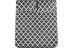 Utopia Bedding Juego De Sabanas - Poliéster Microfibra Cepillada - Sábanas y Fundas de Almohada (Cama 135, Impreso Gris)