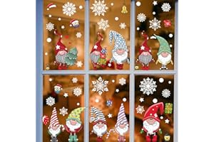 Durinm - Pegatinas para Navidad, pegatinas de ventana, cristal, pared, para Navidad, decoración de Navidad, reutilizable, pegatina para ventana, Navidad, decoración de Navidad, decoración de Navidad,