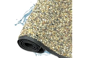 TeichVision – Hochwertige Steinfolie für Teichrand, Teichufer und Bachlauf/Teichumrandung/Steinfolie für Teich in verschiedenen Größen – 0,6 m x 3 m - Sandfarben