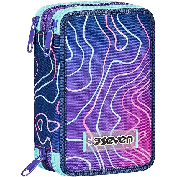 Trousse Scolaire Triple Compartiment Avec 44 Accessoires - Stylos, Crayons, Feutres, Ciseaux - Dimensions 12,5 X 20 X 7 Cm - 3