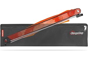 TrunkExpert Funda para triángulo de advertencia de coche - Fácil fijación con Cierre de autoadherente - Cordura impermeable - Cubierta del Triángulo de Advertencia - 51 x 13,5 x 1 cm