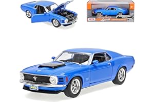 MOTORMAX Ford Mustang Boss 429 Blue 1970 Coupe 1/24 Model Car Model Car