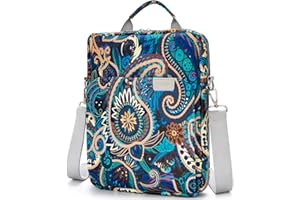 molshine Multi-purpose 11 Inch Tablet Sleeve Shoulder Bag,Handle Carrying Case for iPad Pro M4 10/9/8/7th,Air M2 5/4th 10.9",Samsung Galaxy Tab S8/S9,Trolley Sleeve Design(Paisley)