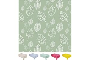 Home Direct Rectangular Oilcloth PVC Wipe Clean Tablecloth 140cm x 200cm 55x78 Leaves Sage Green