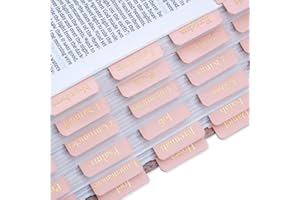 XKDOUS Leder-Bibelreiter mit Goldfolie, rosa Bibelreiter für Frauen, Bibelbuch-Tabs zum Studium, Bibelstudium, 66 Bibelreiter für Altes und Neues Testament, zusätzliche 9 Registerkarten