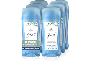 Secret Original Shower Fresh Scent Women's Invisible Solid Ph Balanced Antiperspirant & Deodorant 2.6 Oz (Pack of 6) by Secret