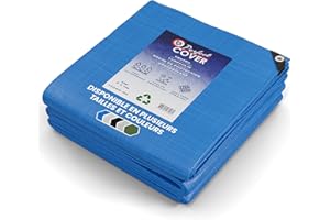 Perfect Cover Bache de Protection Exterieur en Polyéthylène 80g/m² Bache pour Serre Imperméable et Résistante Revêtue des Deux côtés avec Oeillets en Aluminium Couverture Étanche pour Jardin, 4x6m
