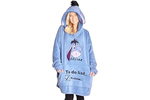 Disney Koc z kapturem, Bluza Sherpa Fleece Oversized Hoodie, Eeyore Stitch Prezenty