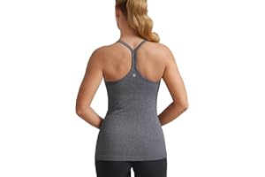 CRZ YOGA Débardeur Dos Nageur pour Femme Débardeur de Fitness Rembourré avec Soutien-Gorge Intégré