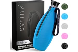 SYRINK® Soda Stream Crystal 2.0 Housse de protection en néoprène pour bouteille en verre Protection contre la casse et les rayures