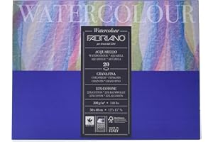 FABRIANO - Watercolour - Bloc 4 côtés collés 30x40 cm - 300 GSM - 20 Feuilles Grain Fin