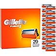 Gillette Fusion 20 Ricamb da 5 Lamette da Barba, Delicatezza Insuperabile, Rasatura Scorrevole con Striscia Lubrificante, Ide