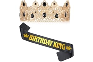 Anniversaire Couronne Pour Hommes Et Hommes Anniversaire Roi Couronne Et Anniversaire Roi écharpe Décoration Fête Danse