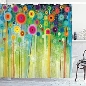 Abakuhaus Duschvorhang Abstrakter Lowenzahn Spornte Gewundenes Bluten Blumenblatt Bunt Gemalt Natur Kunst Thema Druck Blickdicht Aus Stoff Mit 12 Ringen Waschbar Langhaltig Hochwertig 175 X 200 Cm Amazon De Kuche Haushalt Wohnen