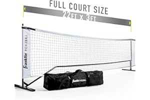 Franklin Sports Pickleball Nets - Portable Outdoor Pickleball Net Systems - Official Regulation Size 22' Foot Pickleball Net with Travel Bag - Portable Pickleball Court Nets for Official Size Court