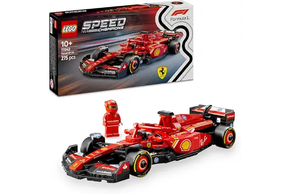 LEGO Speed Champions Coche de Carreras Ferrari SF-24 F1 77242 | Juguetes para niños de 10+ años, maqueta de vehículo rojo de Fórmula 1 con minifigura, regalo de cumpleaños, 275 piezas