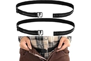 MSPEBEC Męski wieszak na koszulę, zapięcie koszuli z regulowanym, elastycznym stojakiem na koszulę, pasek do koszuli, męska koszula biznesowa ukryta dla czystego wyglądu (czarna), czarny, generisch