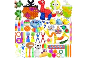 Yetech 55 Pezzi Fidget Toy Packs Dinosauro Set di Giocattoli Sensoriali per Bambini Adulti,allevia Lo Stress e l'ansia Giocattolo agitato per Bambini Adulti per Feste di Compleanno Regali Regalo
