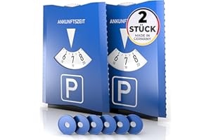 ‎DIYEXPERT DIYexpert Parkscheibe Auto mit Eiskratzer | Made in Germany | [2 Stück] |STVO-konform und inklusive Einkaufswagenchips | Perfekt auch als Parkuhr für Motorrad