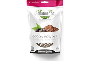 Seba Garden Cocoa/Cacao Powder, 1kg ziplock package, Non-GMO, Vegan, Gluten-Free, Unsweetened Cacao Powder, Perfect for Baking & Smoothies