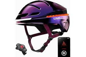 LIVALL EVO21 - Casco de Ciclismo Inteligente con iluminación Inteligente, Visibilidad de 360 Grados, detección de caídas y Alerta SOS