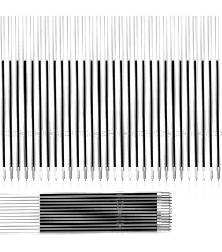 60 Ricariche Per Penna Gel Retrattile PATIKIL, Punta Fine 0,5 Mm, Inchiostro Nero, Universali Per Rollerball