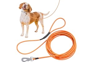 THEMAHUND Schleppleine schwimmfähig mit oder ohne Handschlaufe | Orange | rund | 6mm | 3-50m (7m, mit Handschlaufe)