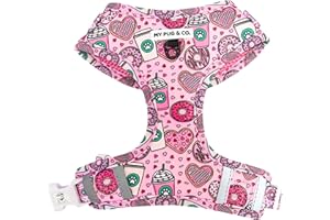 My Pug - Arnés Ajustable para Perro | Arnés Acolchado Perros | Agarre Pecho | Arnés Perro Mediano | Arnés Perro Pequeño | Arnés Perro Grande | Arnés Cachorro (Dogpuccino, L)